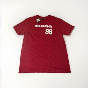 NWT BreakingT Oklahoma Sooners Ethan Bahl #98 T Shirt Red Size Large NIL